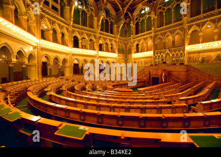 Gli interni del Parlamento a Budapest Ungheria Foto Stock