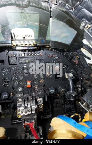 Ripristinato Avro Vulcan Cockpit Farnborough Air Show 2008 Foto Stock