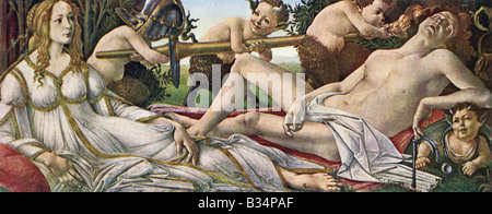 Botticelli di Marte e Venere Foto Stock