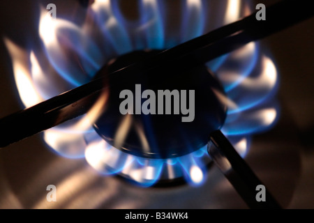 Bruciatore a gas - primo piano Foto Stock
