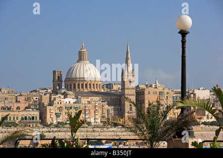 Lo Skyline di La Valletta, Malta Foto Stock