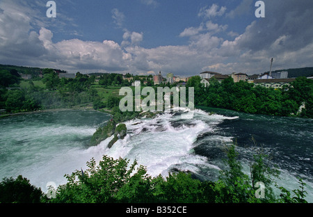 La Svizzera Rhinefall Rheinfall a Sciaffusa 2008 Foto Stock