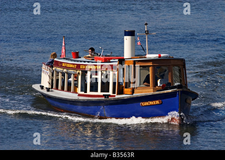 Il Riverboat coltivatore traghetti passeggeri a Melbourne il fiume Yarra Melbourne Victoria Australia. Foto Stock