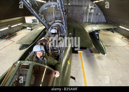 I piloti della 51st Imelmann Ala di ricognizione, Jagel, Germania Foto Stock