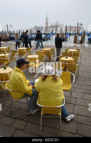 I turisti di Piazza San Marco, Venezia, Italia Foto Stock