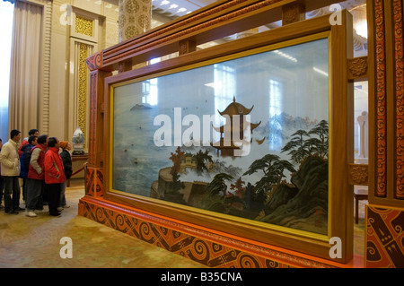 All'interno della Grande Sala del Popolo da piazza Tiananmen a Pechino, Cina Foto Stock