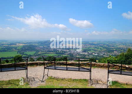 Il Kymin, Lookout Point, Monmouth, Monmouthshire, Wales, Regno Unito Foto Stock