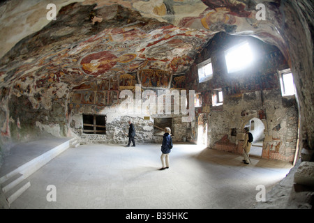 Interior shot del monastero di Sumela, Trabzon, Turchia Foto Stock