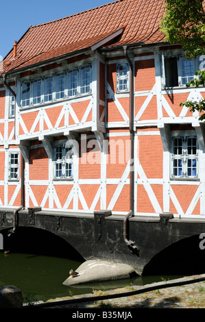 Fachwerkhaus genannt Gewölbe Wismar Deutschland graticcio casa chiamata Gewoelbe Wismar in Germania Foto Stock