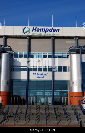 Scalone di ingresso cavalletto principale Scotlands Stadio Nazionale Hampden Park Mount Florida Glasgow Foto Stock