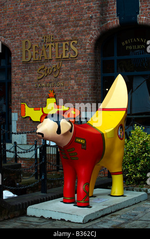 Beatles Exhibition Albert Dock Liverpool Regno Unito Foto Stock