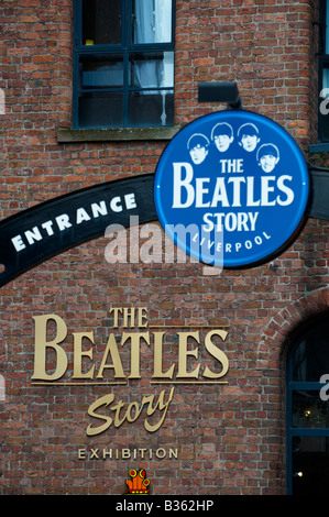 Beatles Exhibition Albert Dock Liverpool Regno Unito Foto Stock