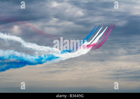 Regno Unito, Inghilterra, 16 agosto 2008, le frecce rosse a Airbourne, annuale airshow sul lungomare di Eastbourne. Foto Stock