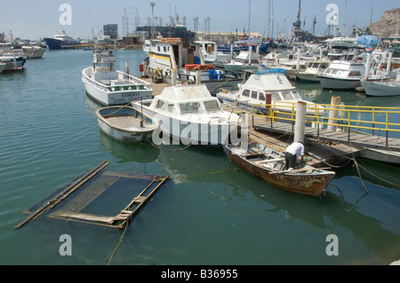 La Wharf dal porto, Ensenada, Baja California, Messico Foto Stock