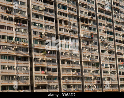 Gli edifici di vecchia costruzione in stazione Yaumatei Kowloon Hong Kong Foto Stock