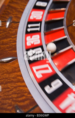 Il gioco della roulette ruota (close up/sfocatura) Foto Stock