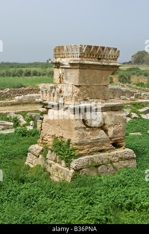 Rimane il tempio in rovine fenicie di Amrit nei pressi di Tartous in Siria Foto Stock