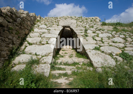 Le antiche rovine di Ugarit a Laodicea in Siria Foto Stock