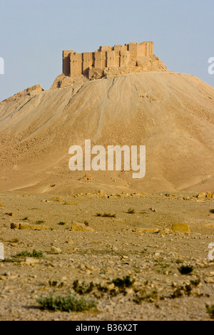 Il castello arabo Qalaat Ibn Maan in Palmyra Siria Foto Stock