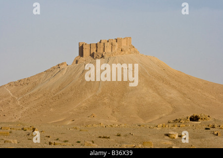 Il castello arabo Qalaat Ibn Maan in Palmyra Siria Foto Stock