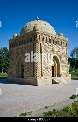 Mausoleo di Ismail Samani a Bukhara Uzbekistan Foto Stock