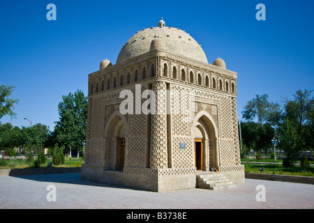 Mausoleo di Ismail Samani a Bukhara Uzbekistan Foto Stock