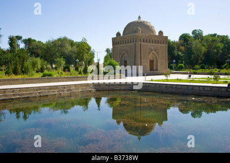 Mausoleo di Ismail Samani a Bukhara Uzbekistan Foto Stock