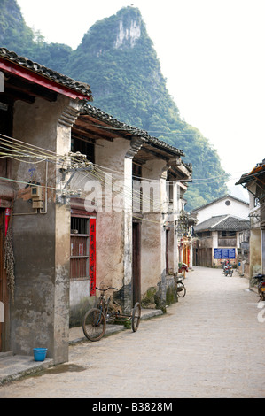 Xing Ping villaggio del distretto di Guilin Cina Foto Stock