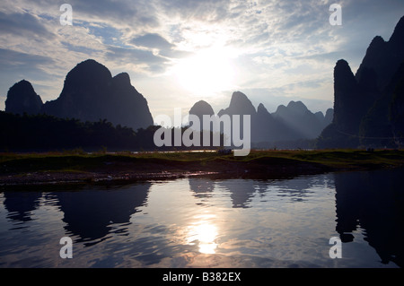 Xing Ping villaggio del distretto di Guilin Cina Foto Stock