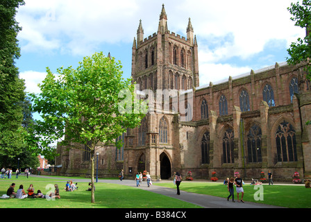 Cattedrale di Hereford, Hereford, Herefordshire, England, Regno Unito Foto Stock