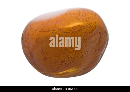 Giallo tumblestone Jasper Foto Stock