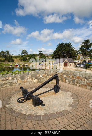 Ingresso del porto e stazione di salvataggio, Abersoch, Lleyn Peninsula, Pwllheli, Gwynnedd, il Galles del Nord Foto Stock