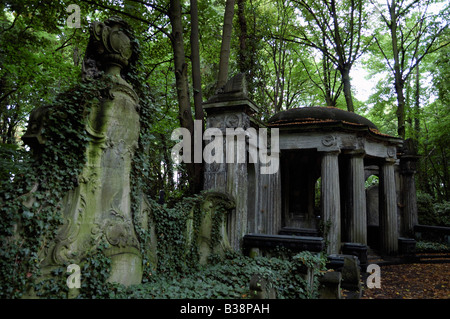 Cimitero ebraico a Weissensee, Berlino Foto Stock