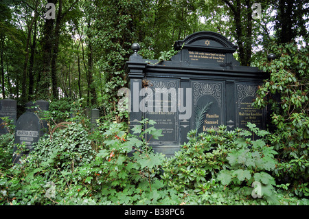 Cimitero ebraico a Weissensee, Berlino Foto Stock
