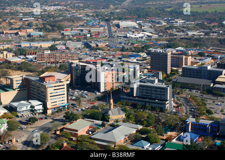 Vista aerea del CBD di Nelspruit Foto Stock
