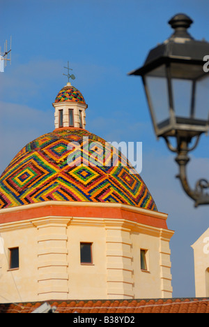 Cupola di San Michele Alghero Sardegna Italia Foto Stock