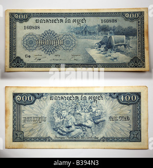 Cambio di banconote provenienti dal Laos Kip Foto Stock