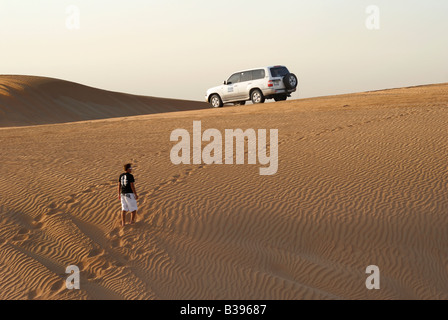 4x4 safari nel deserto in Dubai. Foto Stock