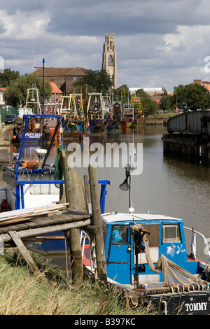 La haven boston riverside barche lincolnshire Inghilterra Foto Stock