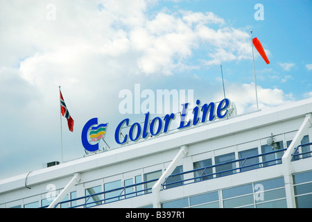 Norwegen, Faehrschiff der linea di colore, Norvegia ferry boat Foto Stock