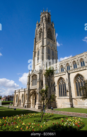 Il Boston chiesa parrocchiale, conosciuto popolarmente come il moncone di Boston, Lincolnshire, Regno Unito Foto Stock