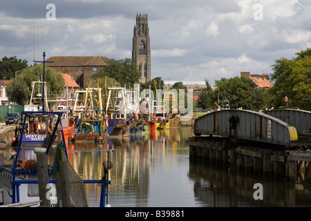 La haven boston riverside barche lincolnshire Inghilterra Foto Stock