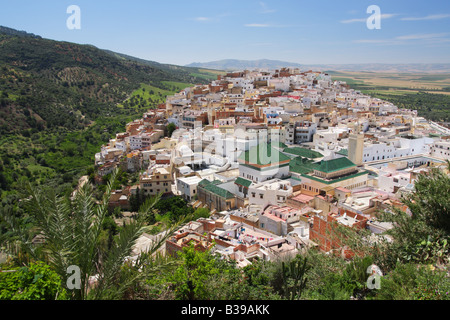Città sacra di Moulay Idriss, Marocco Foto Stock