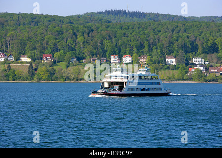 Deutschland, Autofaehre auf dem Bodensee, Germania nave traghetto sul Lago di Costanza Foto Stock