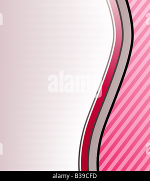 Illustrazione vettoriale di un rosa striato rivestito sullo sfondo di arte Foto Stock
