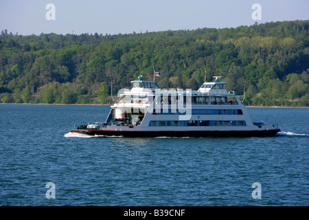 Deutschland, Autofaehre auf dem Bodensee, Germania nave traghetto sul Lago di Costanza Foto Stock
