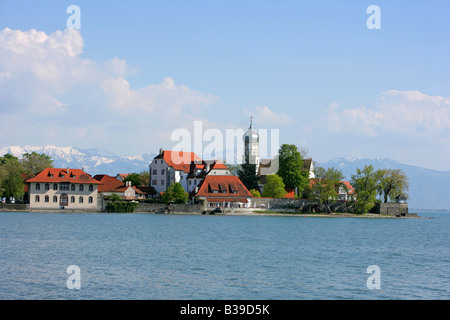 Deutschland, Bayern, Wasserburg am Bodensee, Germania Wasserburg presso il lago di Costanza Foto Stock