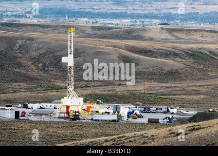 Nuovo olio e gas attività di perforazione in Wyoming Foto Stock