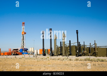 Nuovo olio e gas attività di perforazione in Wyoming Foto Stock