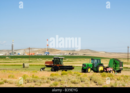 Nuovo olio e gas attività di perforazione in Wyoming Foto Stock